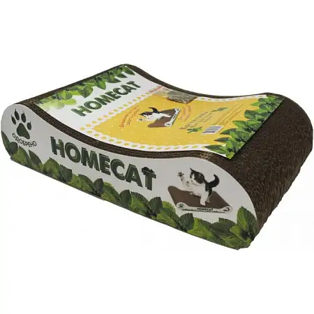 Купить homecat когтеточка для кошек "Мятная волна", гофрокартон малая