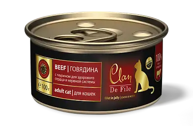 Clan de file консервы для кошек (с говядиной)